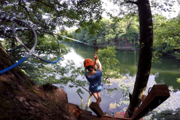 Giżycko Atrakcja park linowy Wiewióra